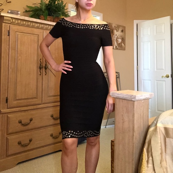 Herve Leger Black Bandage dress size xs - Picture 7 of 8